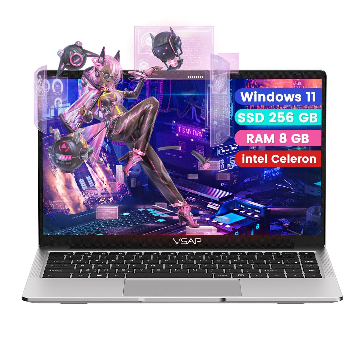 Notebook Intel Celeron 8gb Ram 256 Gb Ssd Laptop 1920x1080 FHD
